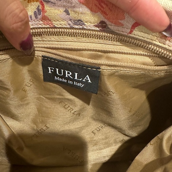 Furla canvas floral shoulder bag - Picture 5 of 8